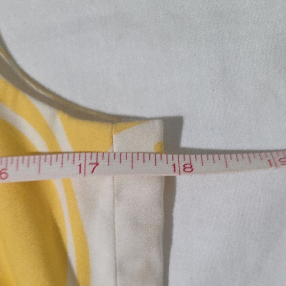 Talbots Yellow White Floral Dress Tropical Vacation Cruise Resortwear Size 8 - Picture 10 of 15